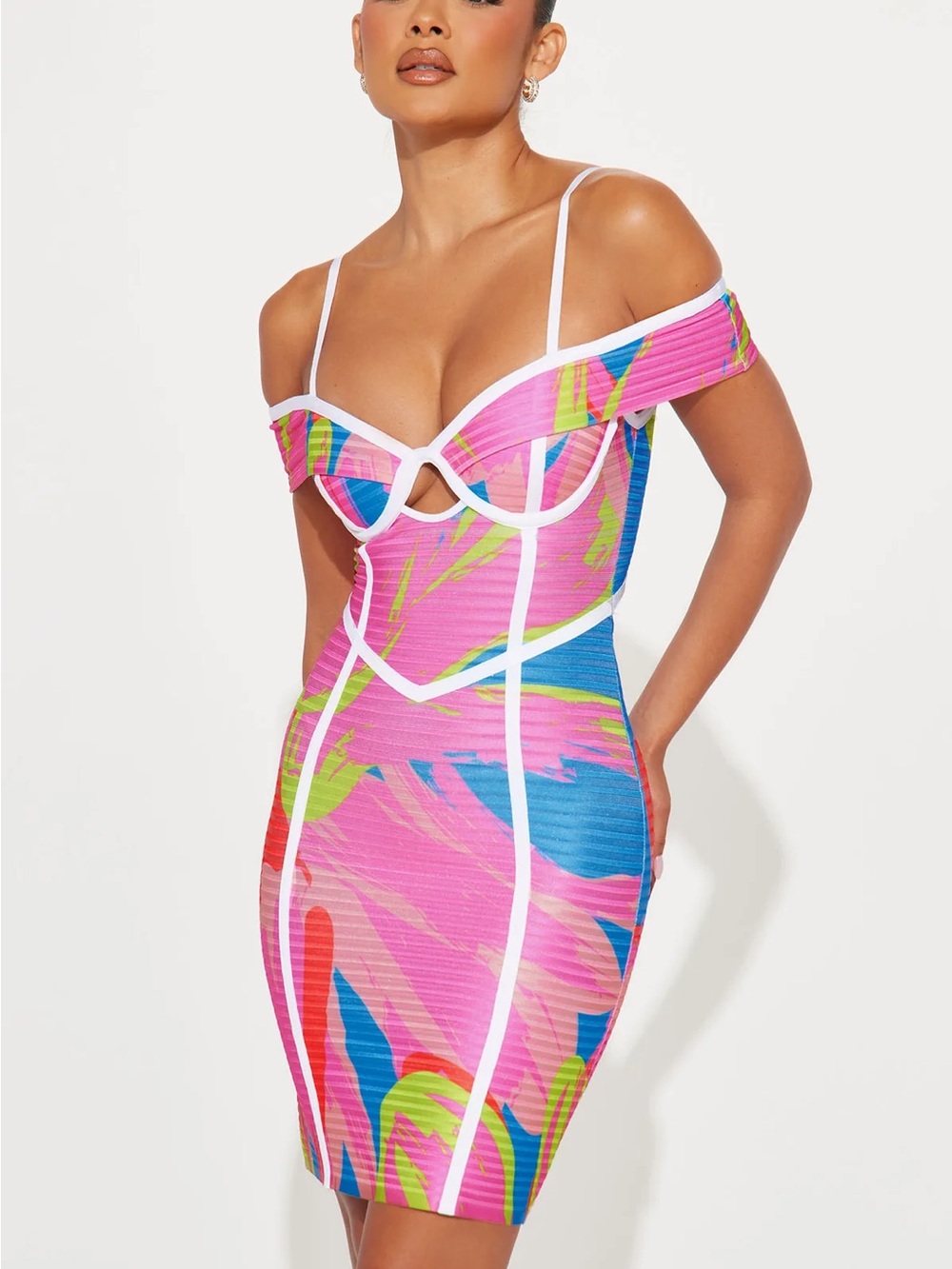 Fashion Nova Mali Bandage Mini Dress - Multi Color